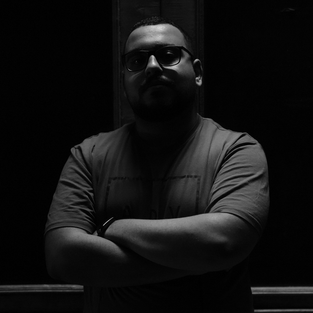 Portrait of man looking to the right