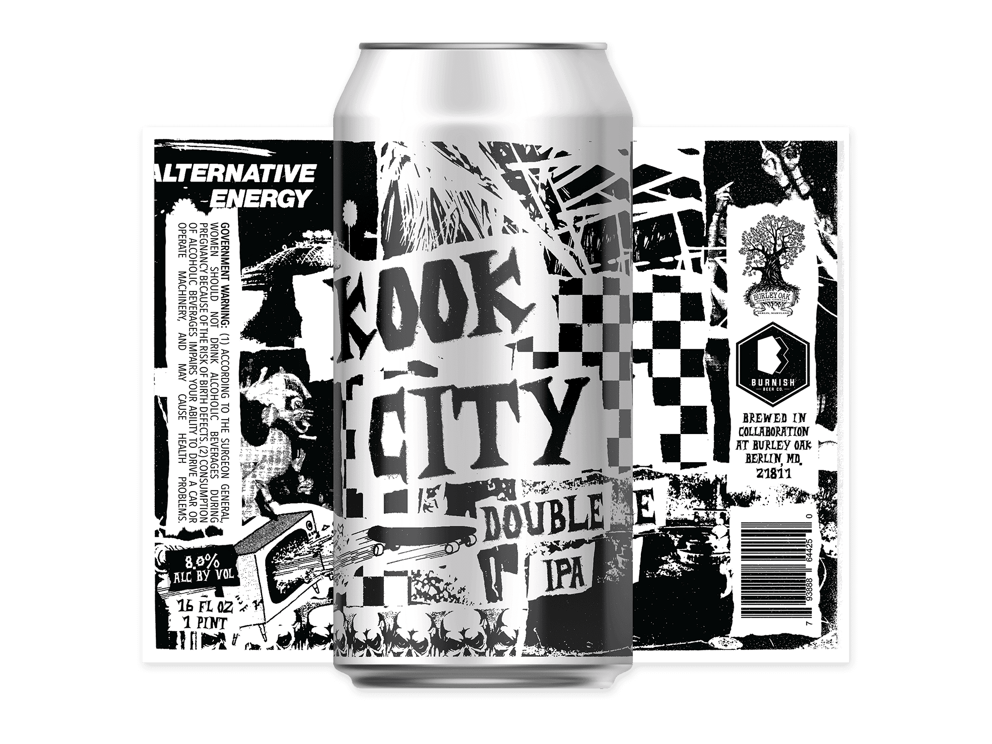 Burley Oak Brewing Company's Kook City IPA Can Label