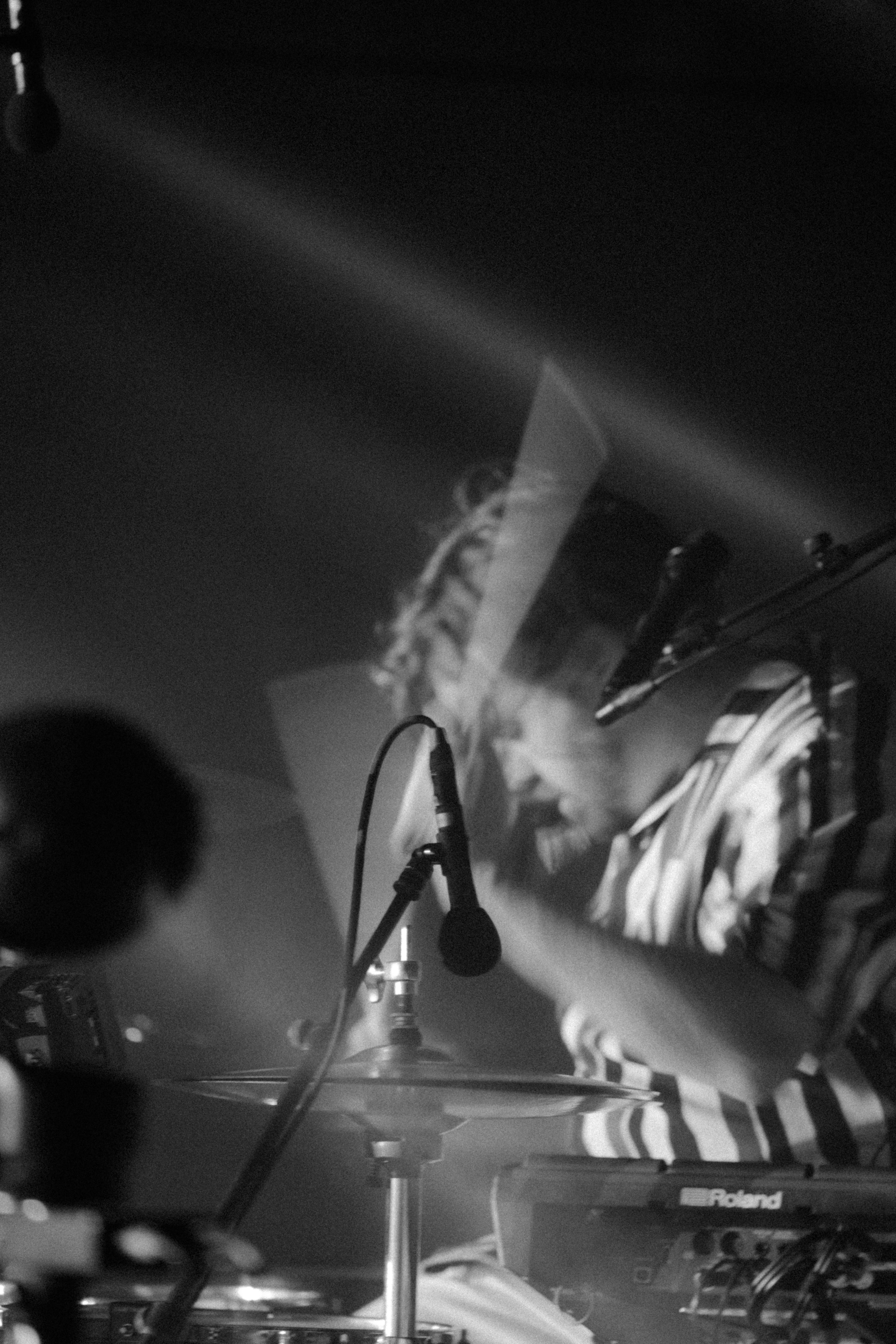 Profile woman in motion