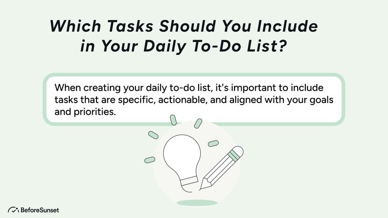 Which Tasks Should You Include in Your Daily To-Do List? 