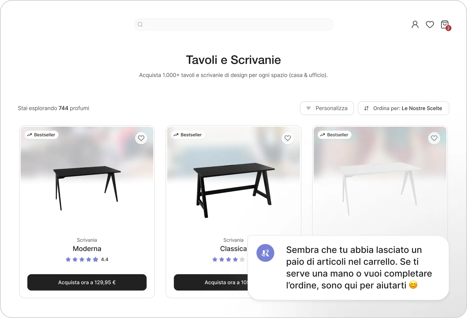 aumenta il valore dell'ordine
