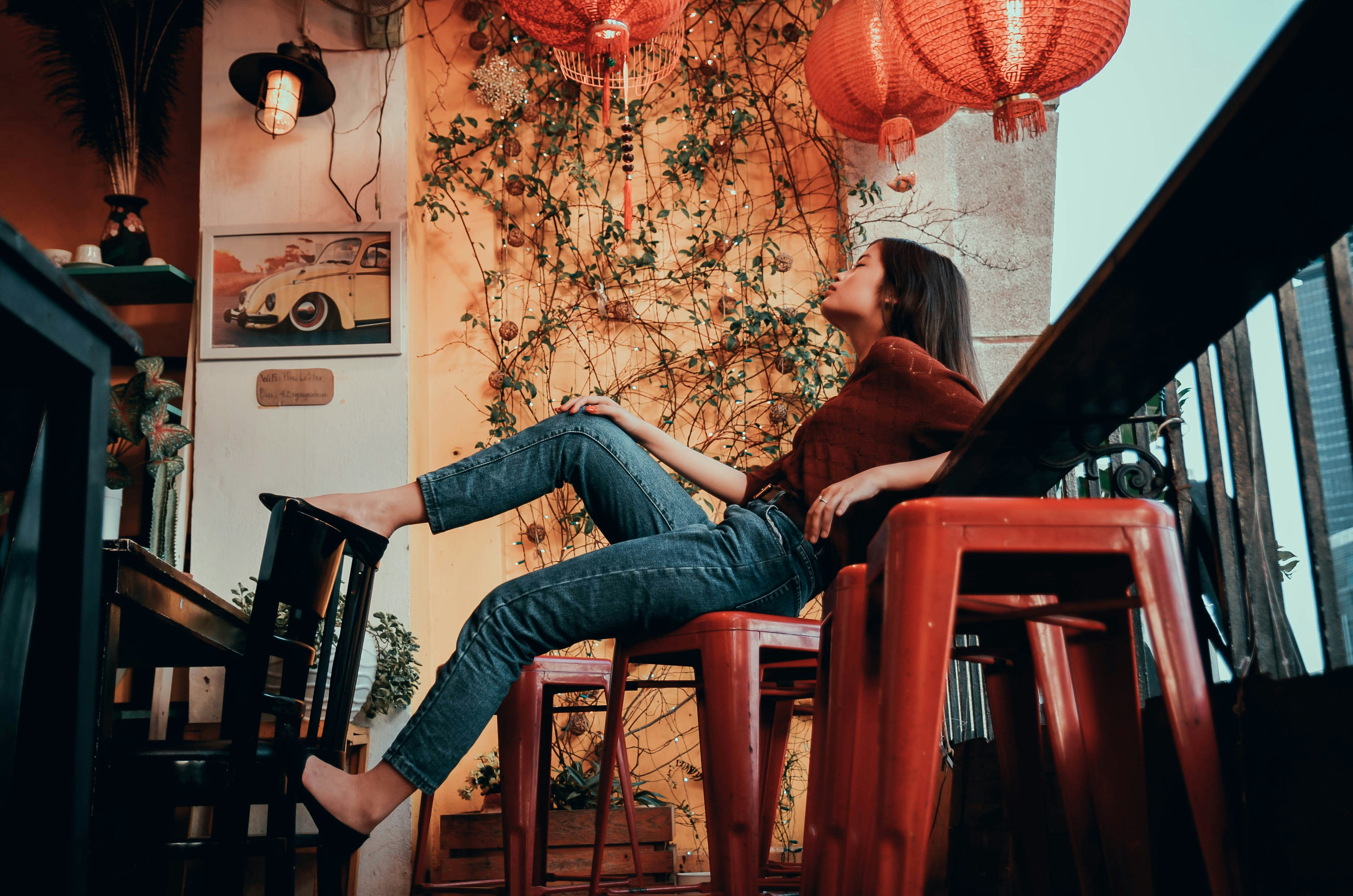 woman posing for a photoshoot - Preppy outfit