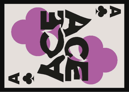 design of a playing card - ace of spades