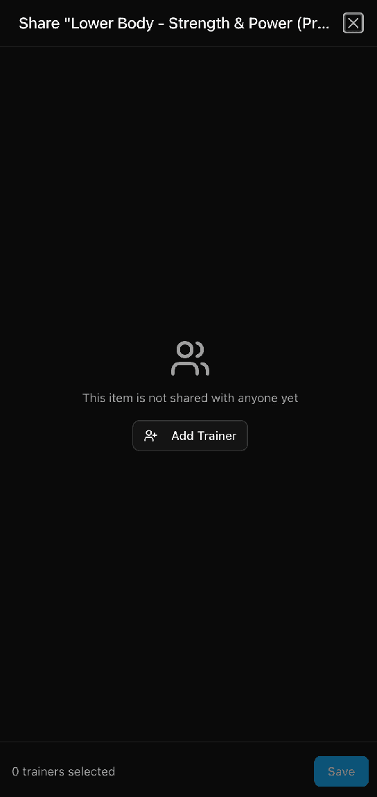 trainer share list