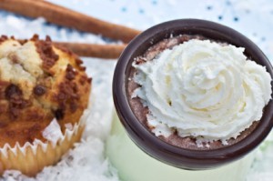 two muffins with toppings