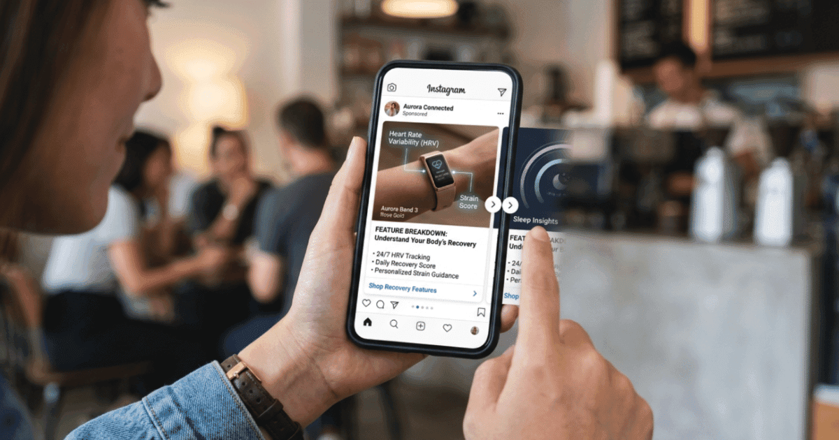 Carousel ad format shown on mobile screen
