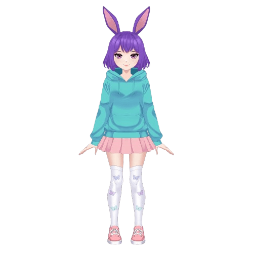 Bun.E's VTuber model standing still