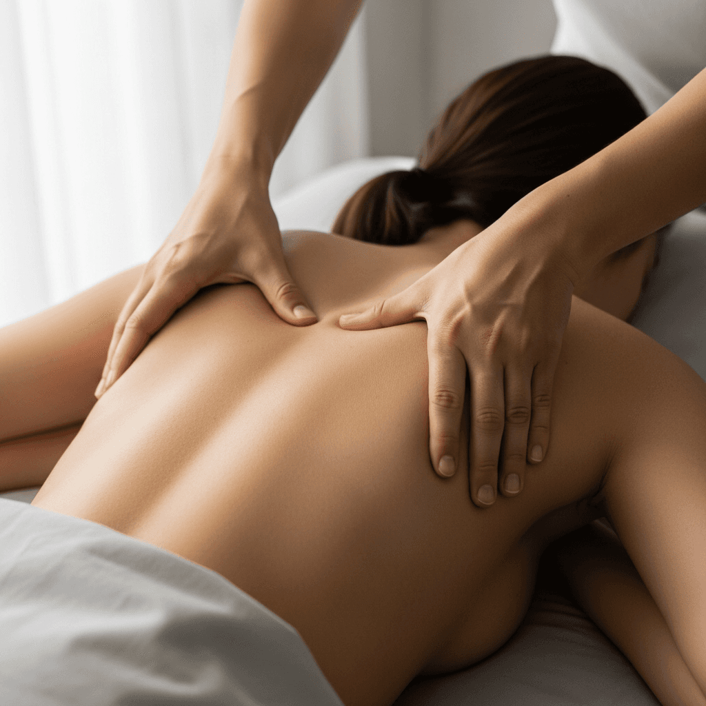 two people looking at a tablet and smiling