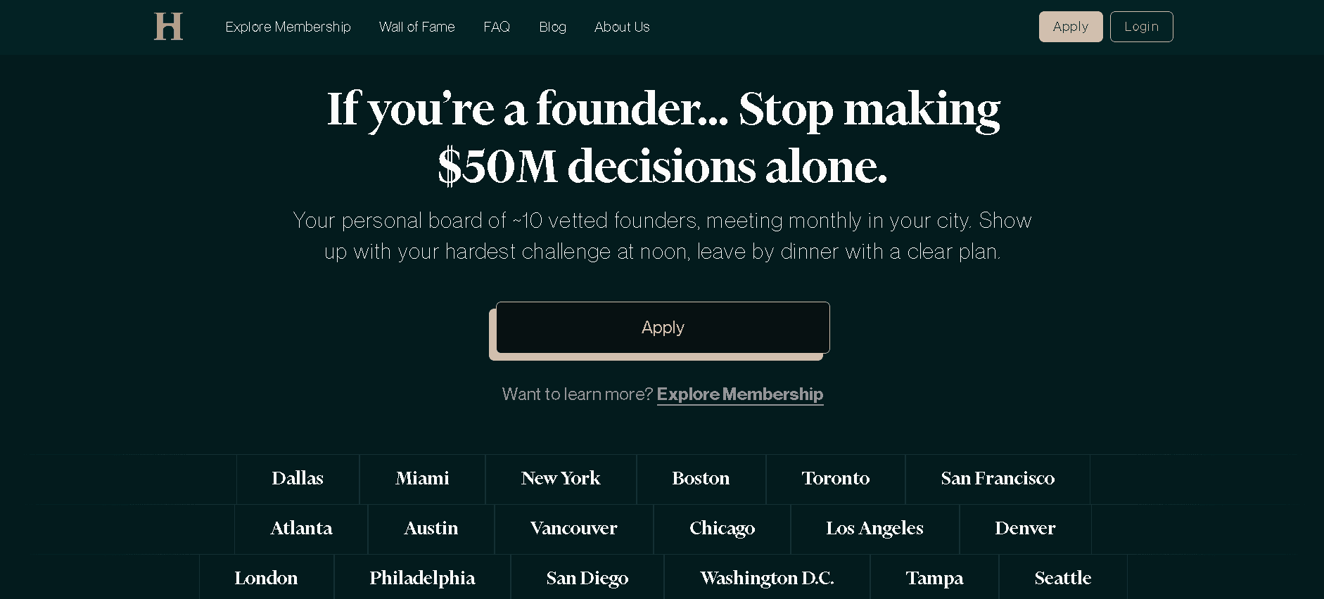 Hampton - Best for a Curated Group Plus Always-On Digital Community