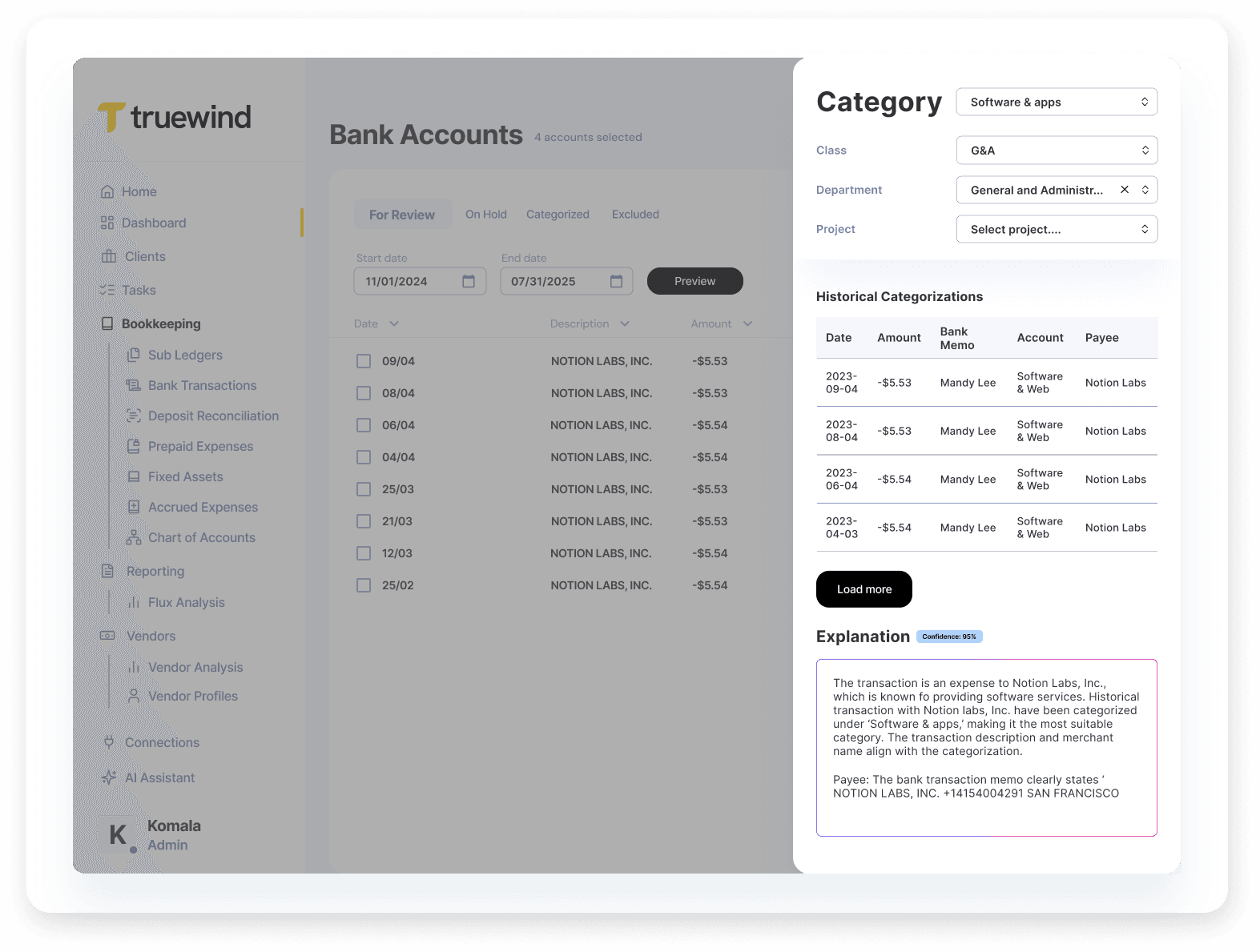 AI Bank Reconciliation