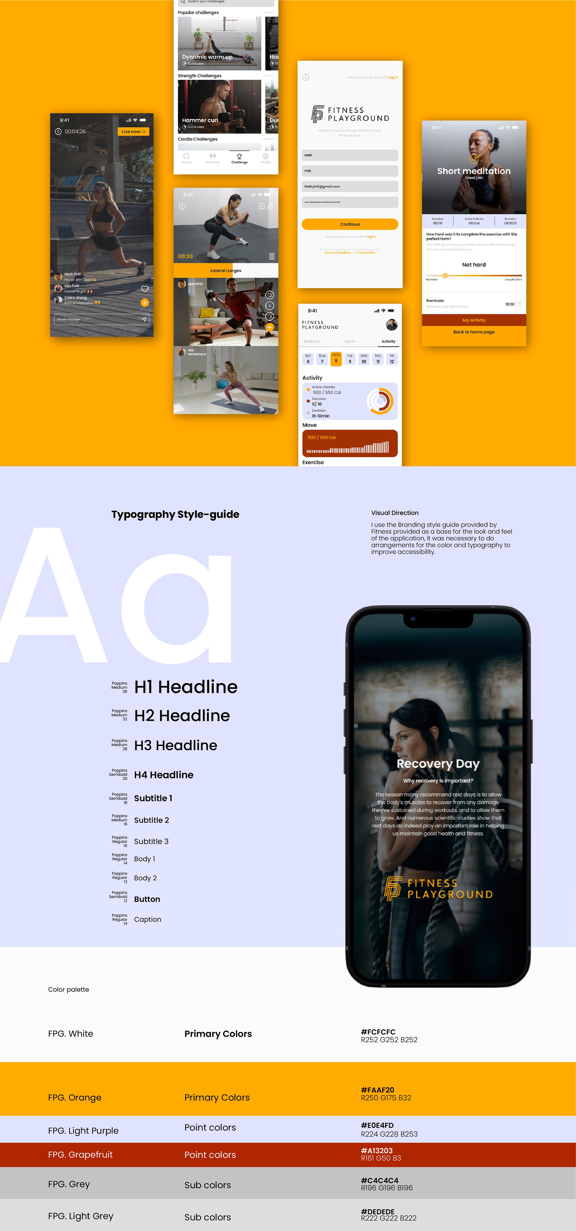 FItness Playground UX/UI Design | UI Design