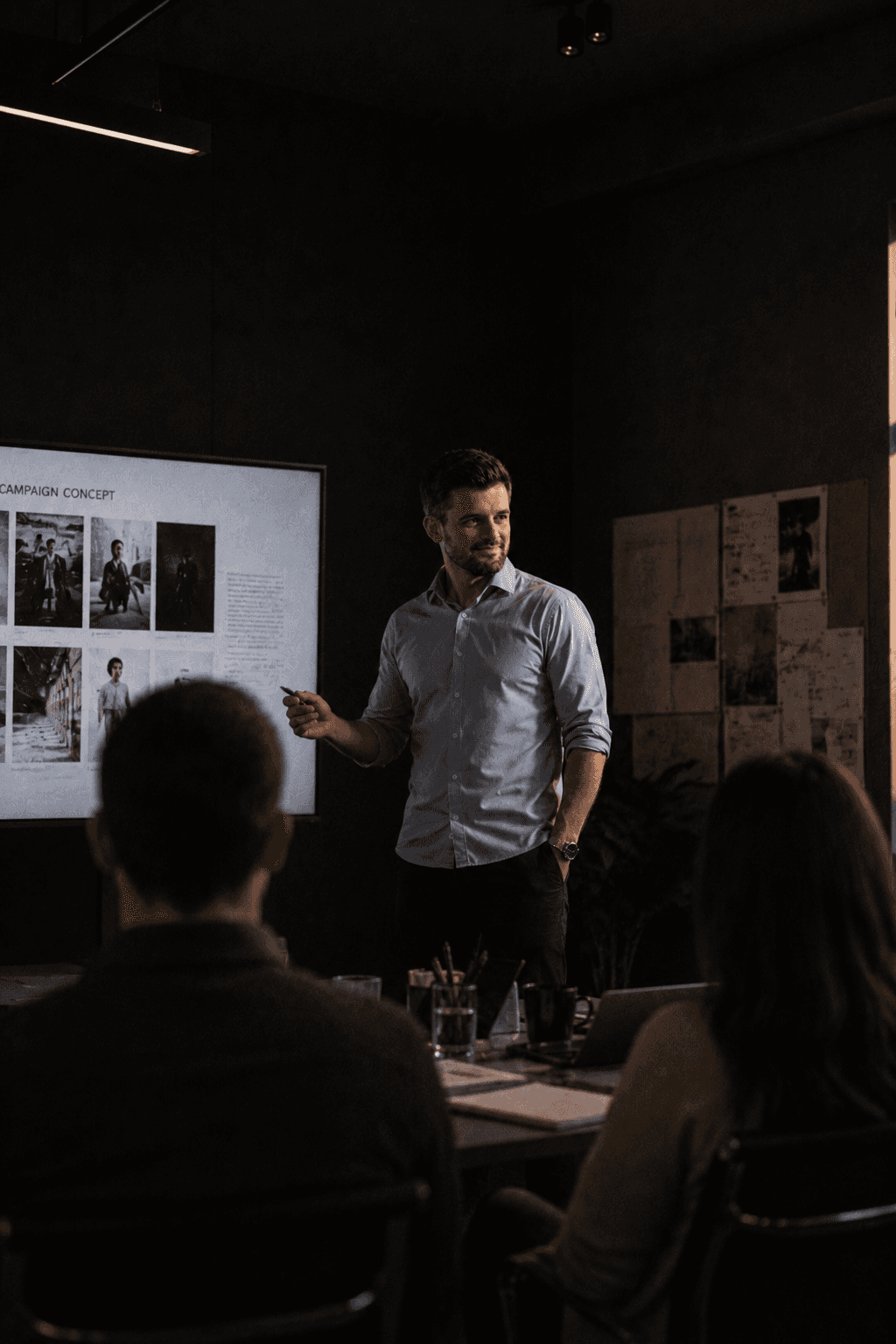 Portrait of portfolio creator – back view