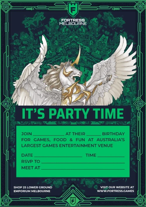Tormance themed party invitation