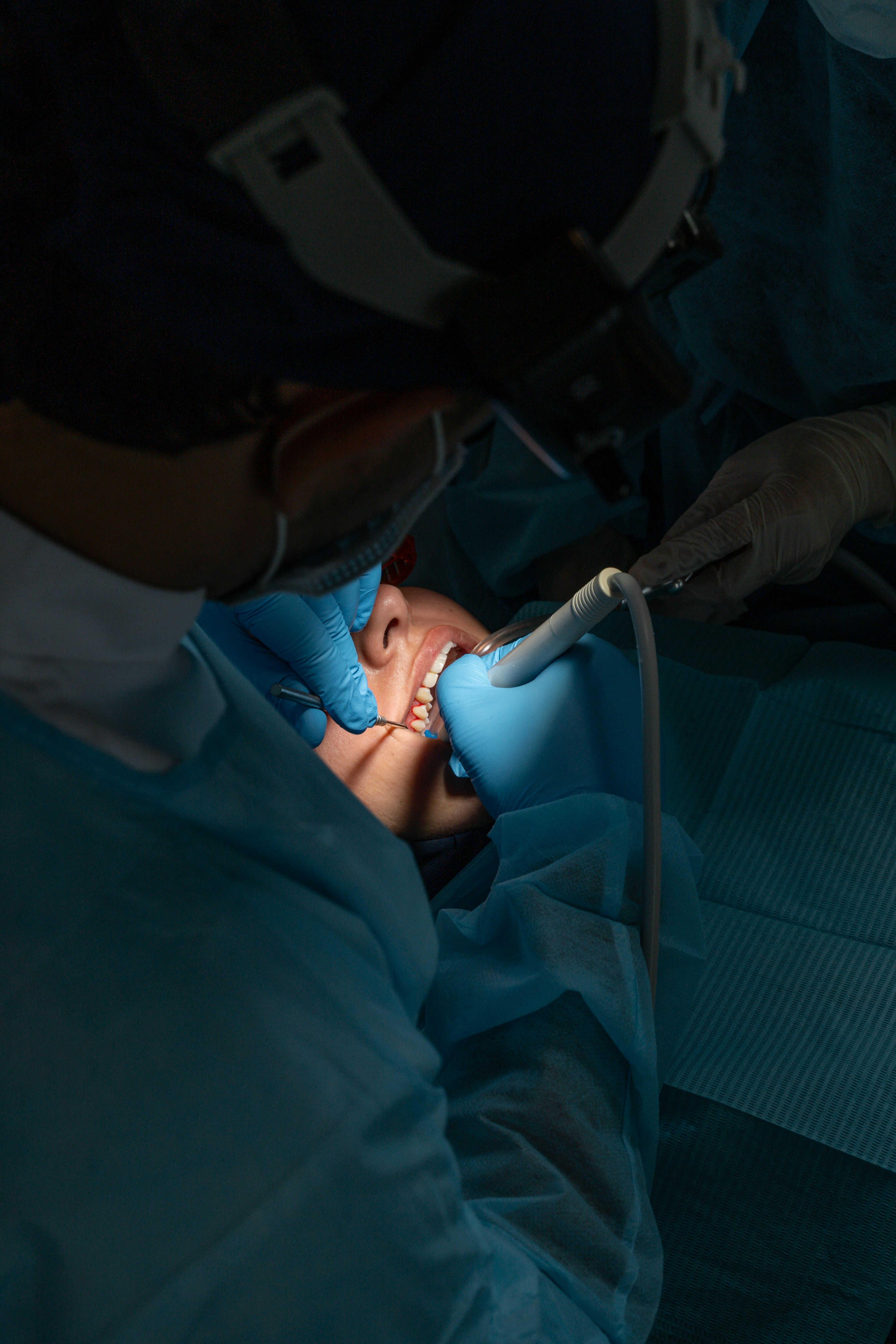 an oral surgery patient in dental clinique
