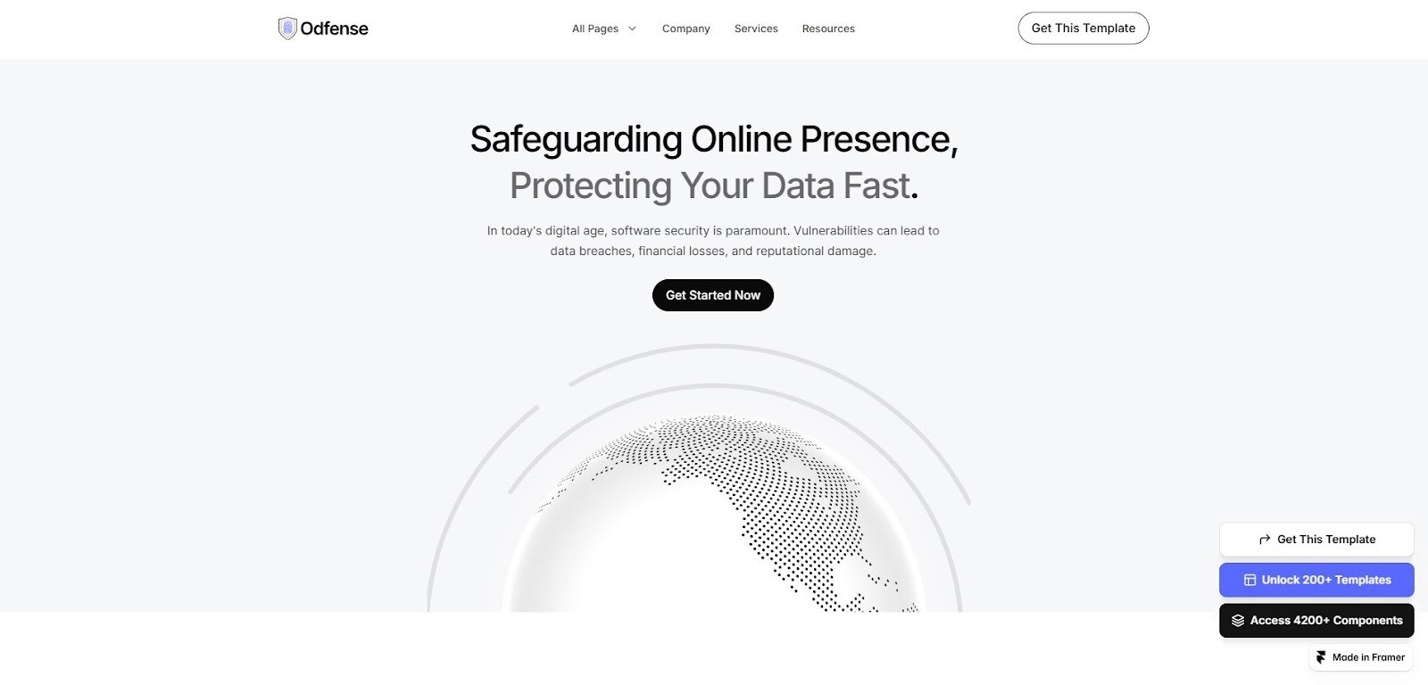 Odfense IT and software website template