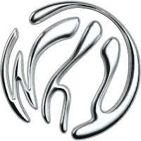 Fluid silver 3D CGI shapes, an abstract design for Mixed Reality visuals.