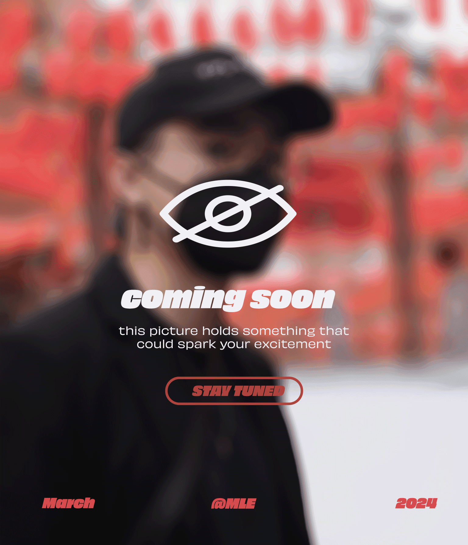 Blurred Picture of Asian Guy in London Chinatown with a coming soon text