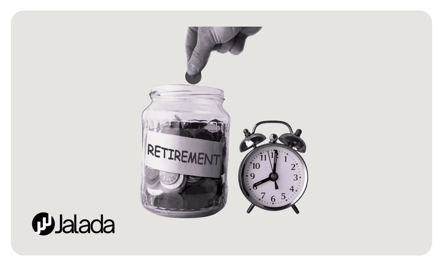 Retirment Jar and Clock