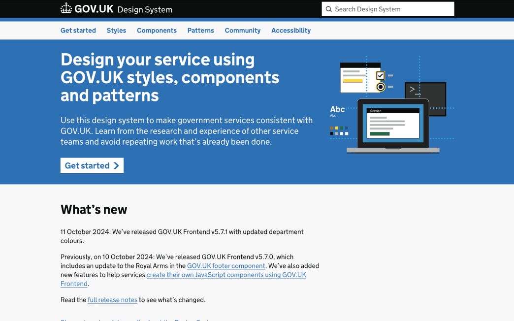 Gov UK design system