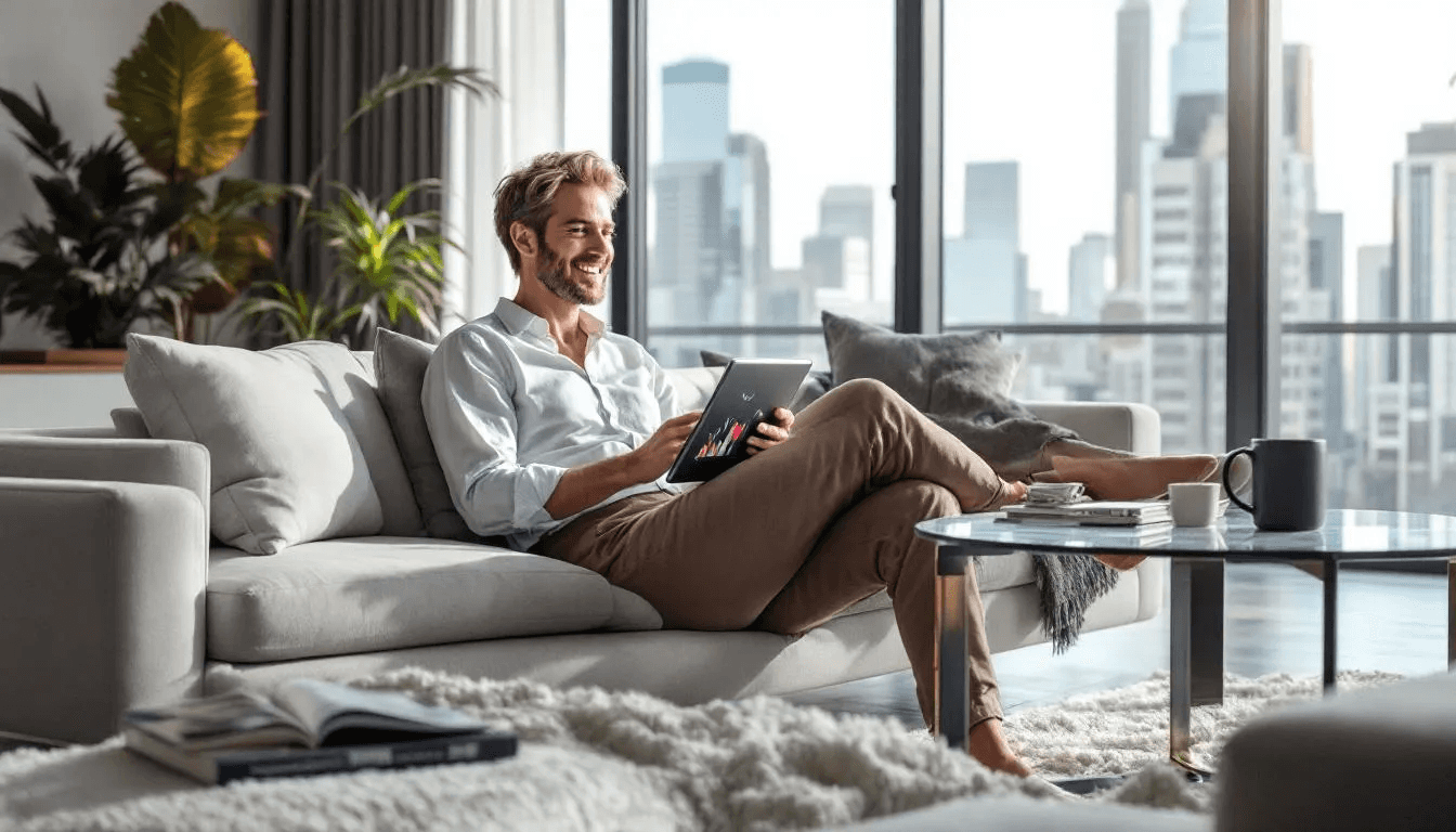 A person enjoying life after receiving an inheritance, considering responsible spending.