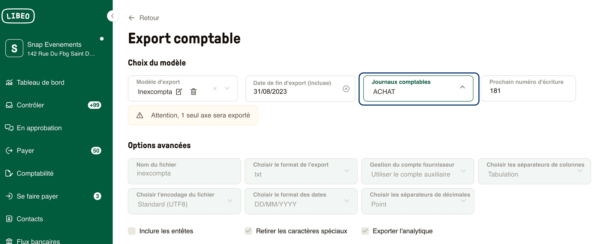 Enregistrer les factures dans le journal