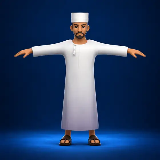 Illustrative NPC 3 in a front-facing pose