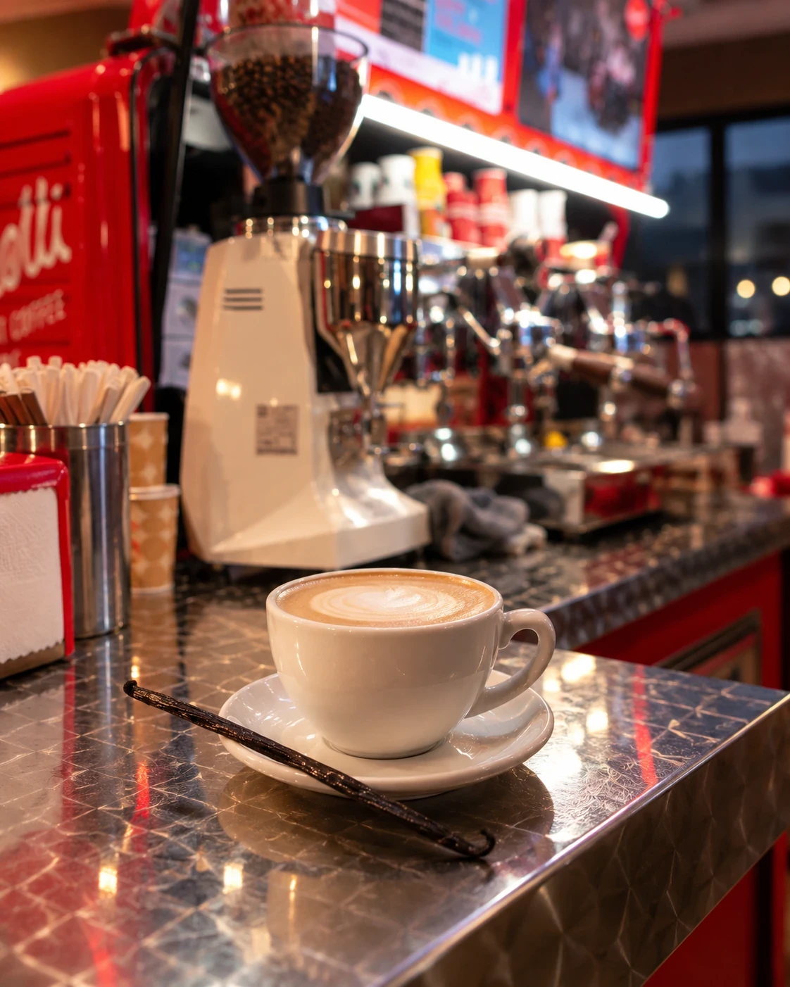 Vanilla Latte mit Vanilleschote
