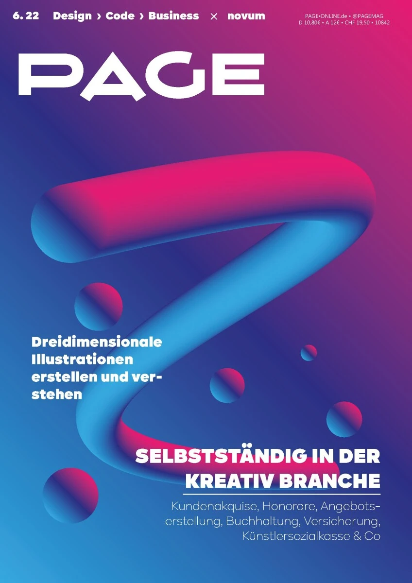 Cover Design für das Page Magazin