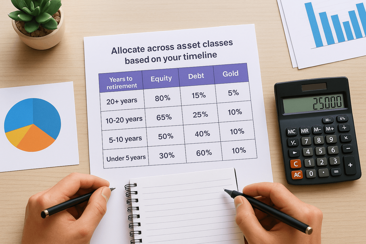 Allocate across asset classes based on your timeline
