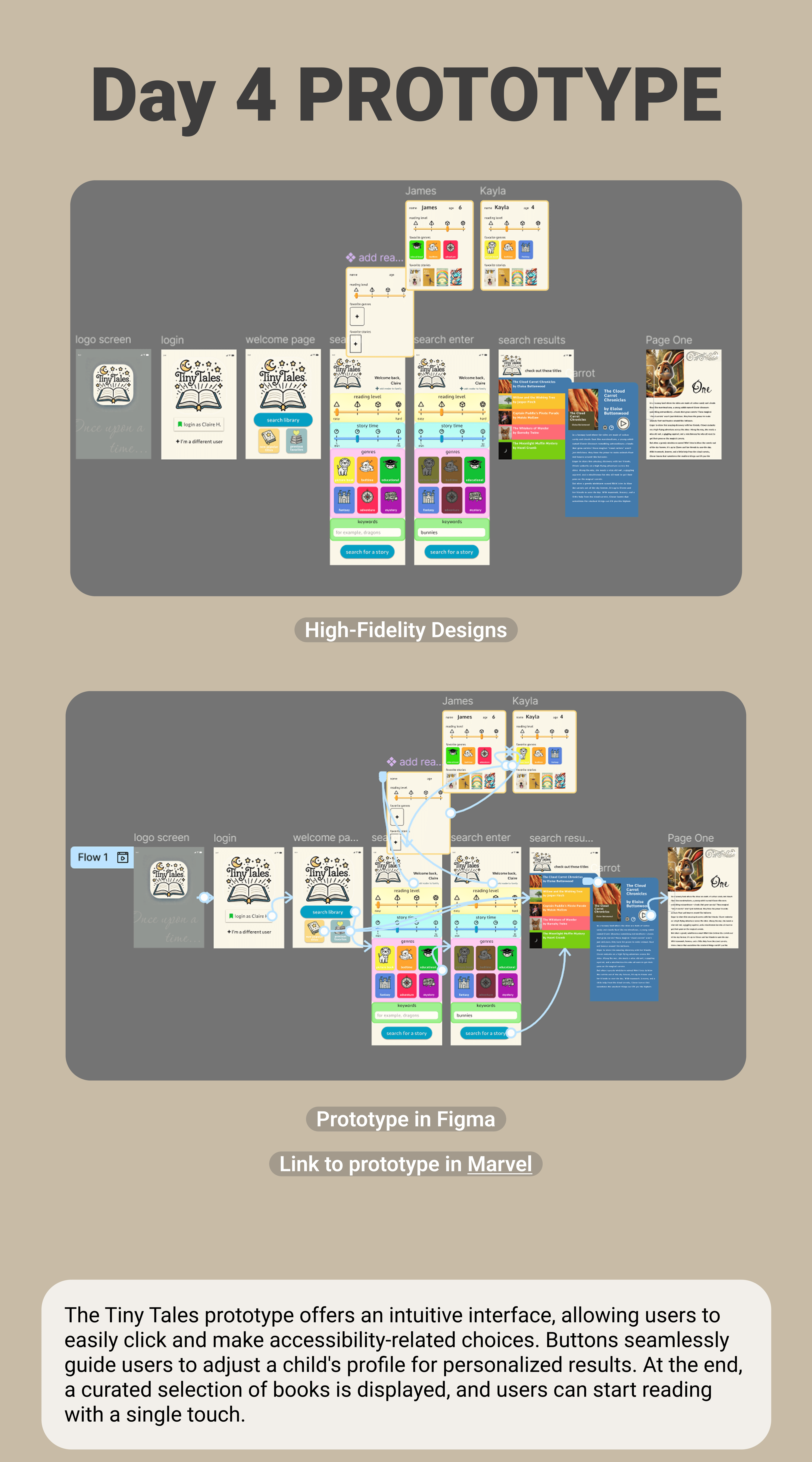 Early TinyTales prototype detail