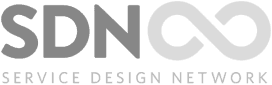 service design network association logo grayscale