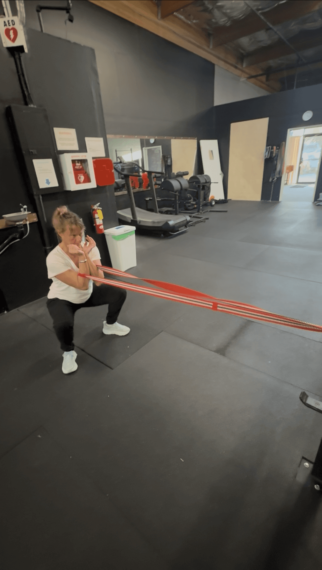 Banded zercher squat