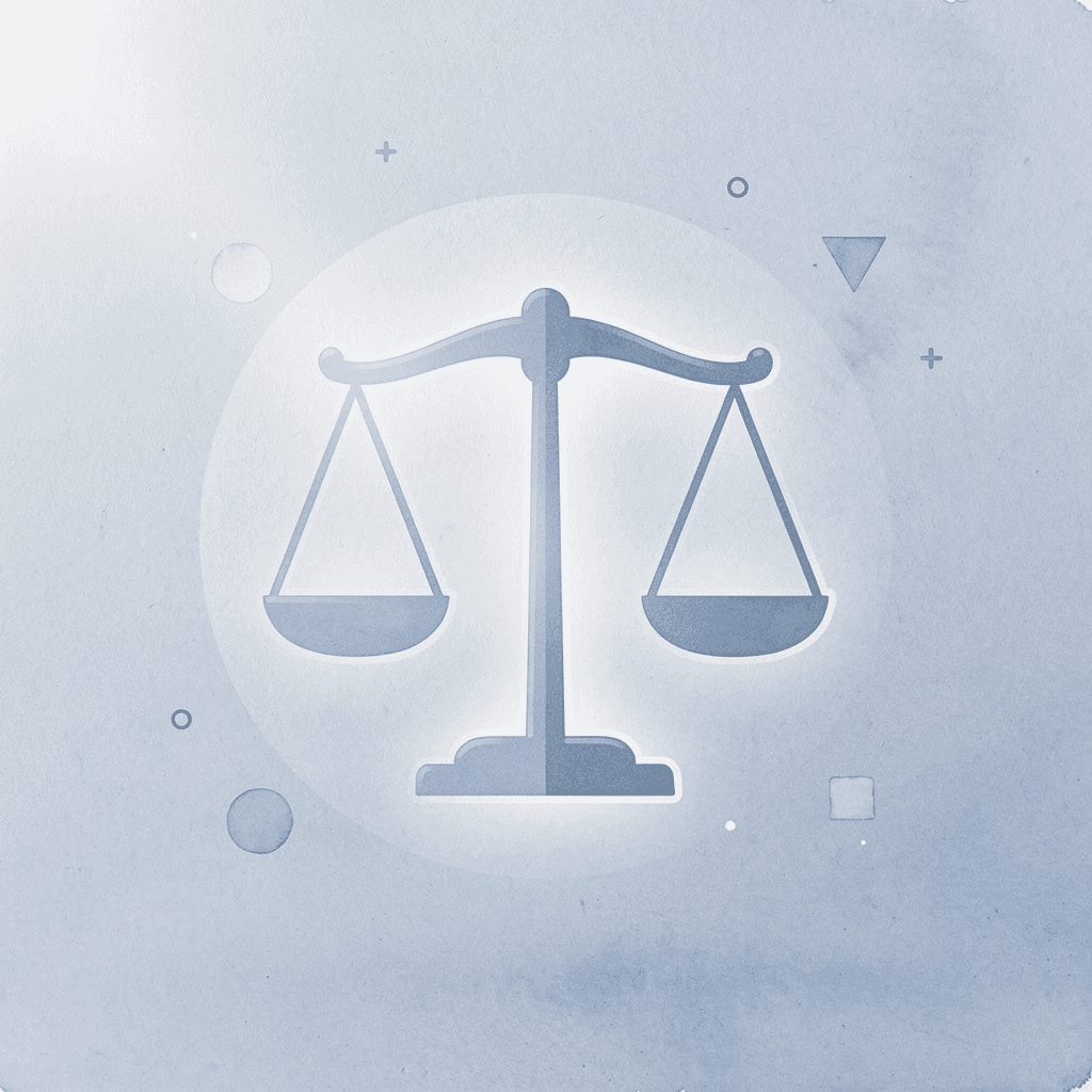 Scales of justice icon representing legal homeschooling status