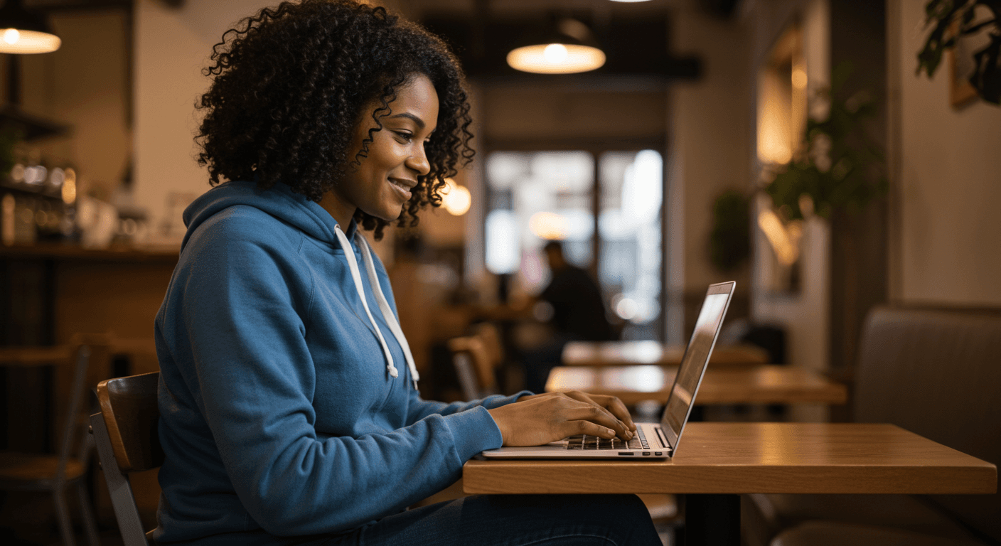 Woman Using Laptop