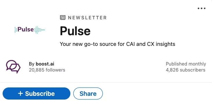 Boost.ai Marketing Spotlight: Linkedin newsletter
