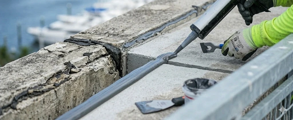 Expansion joint sealant replacement in a Fort Lauderdale parking garage — Planet Construction FL