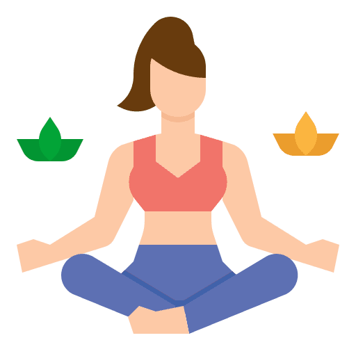 Meditation icon for Zenify app's guided mindfulness and mental wellness features.