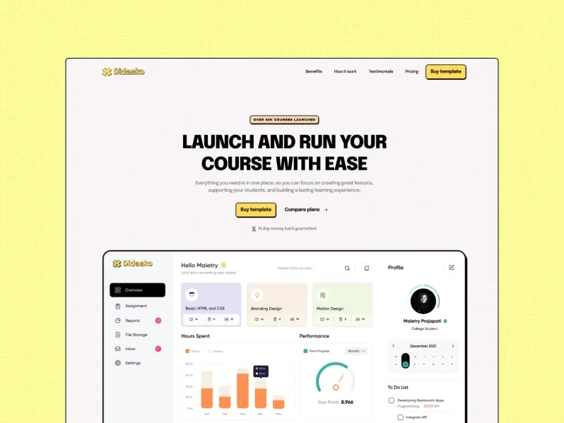 Didasko Framer Education Template
