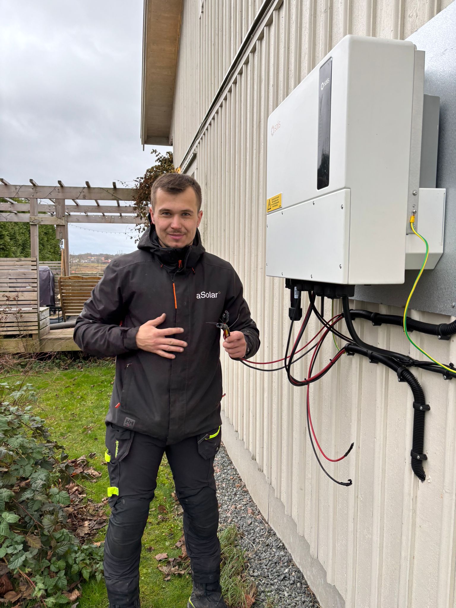 Installation av kablage för batterilagring