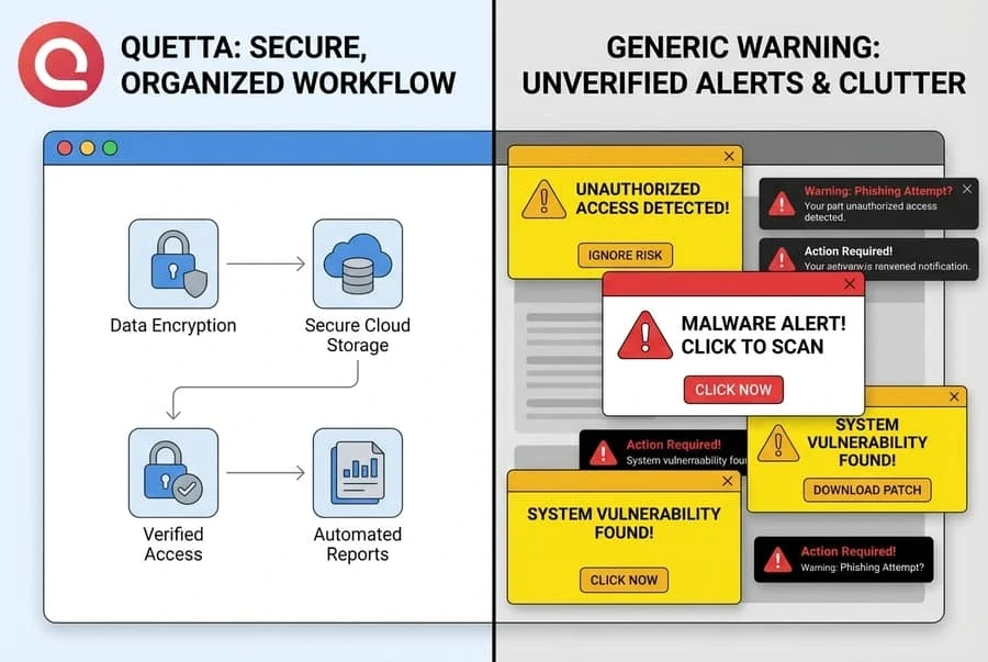 Quetta built-in Pinterest downloading compared with a pop-up-heavy converter workflow.