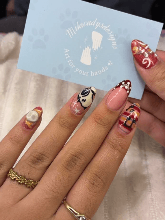Custom gesizede press-on nails in maten XS S M en L voor perfecte pasvorm