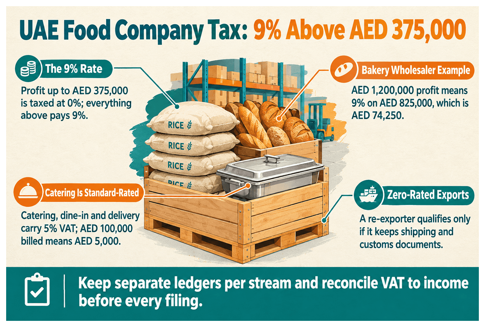Infographic: Corporate Tax Guide for a UAE Food Company in 2026