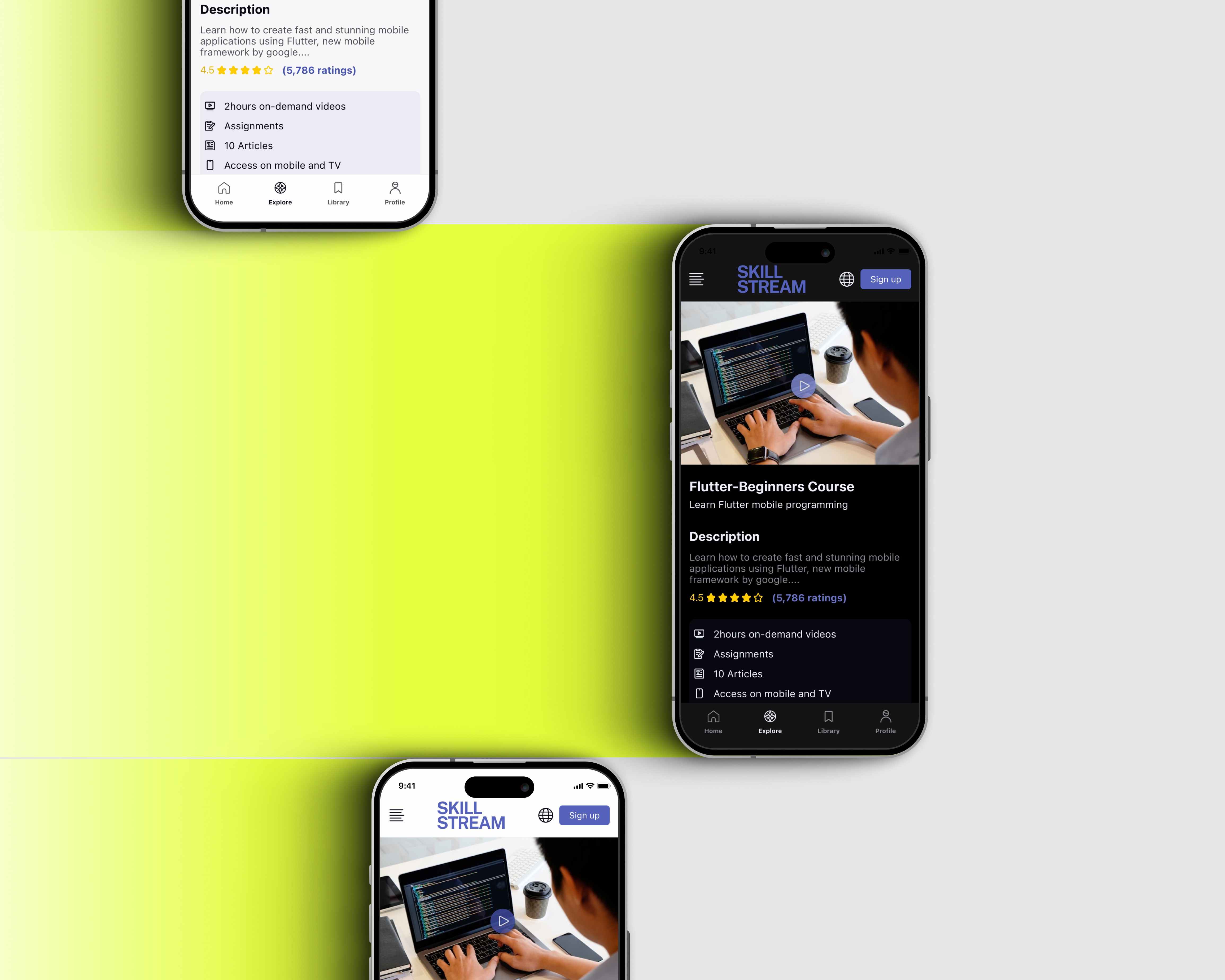 a cell phone with a yellow rectangular screen