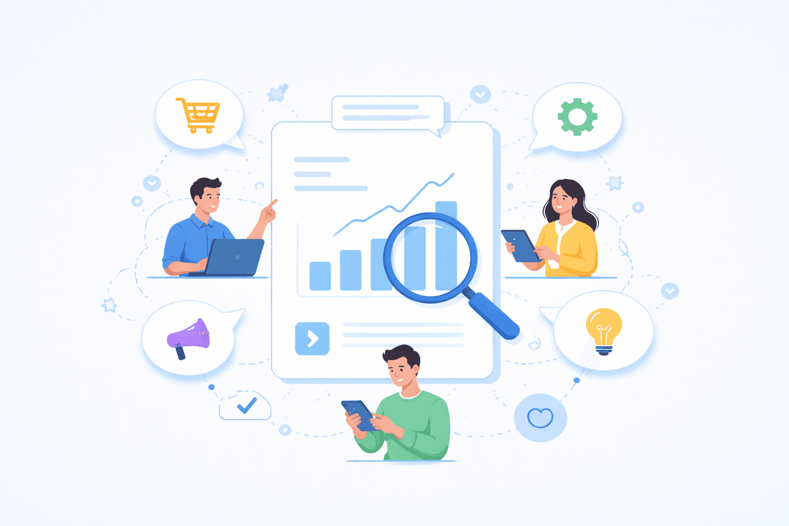 Self-service analytics dashboard showing reduction in ad-hoc data requests and improved productivity