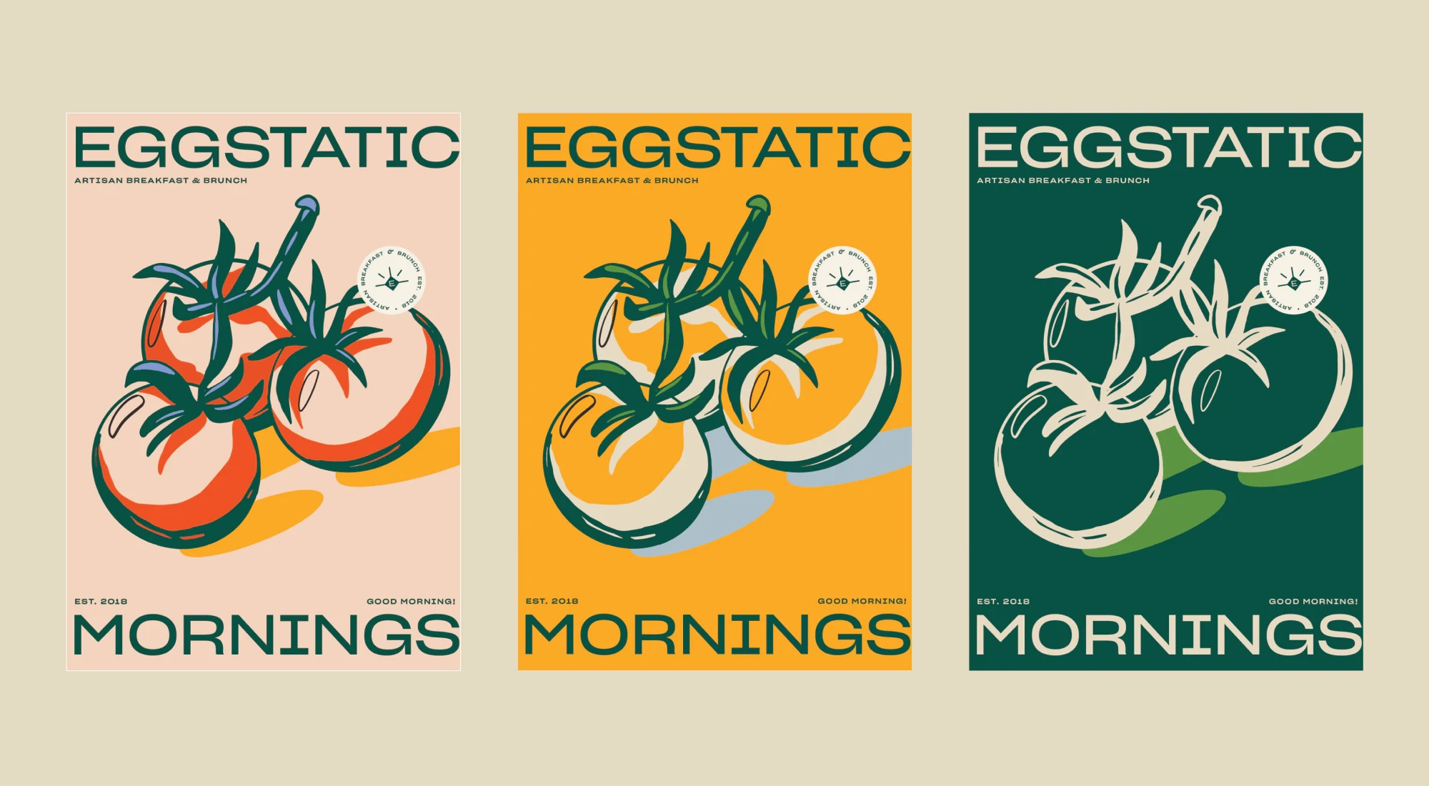 breakfast & brunch restaurant illustrations poster design