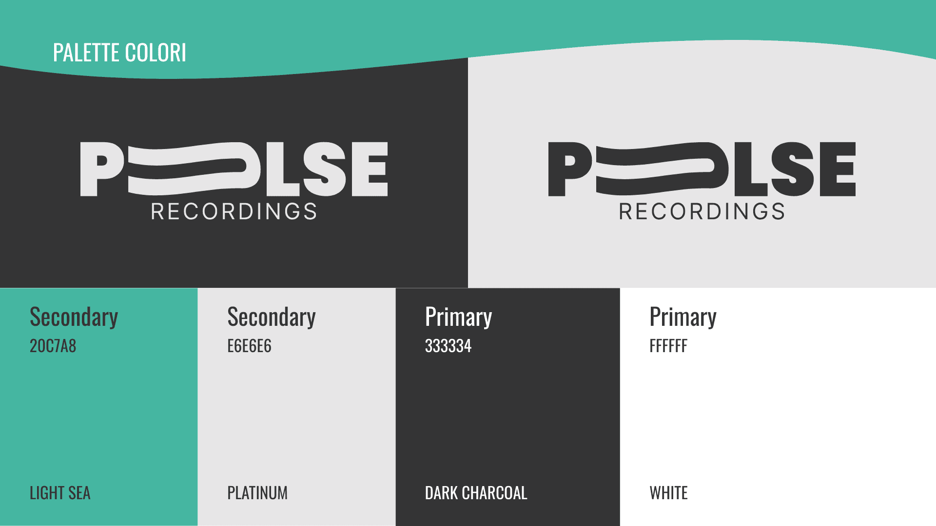 Pulse recordings etichetta discografica palette e fonts