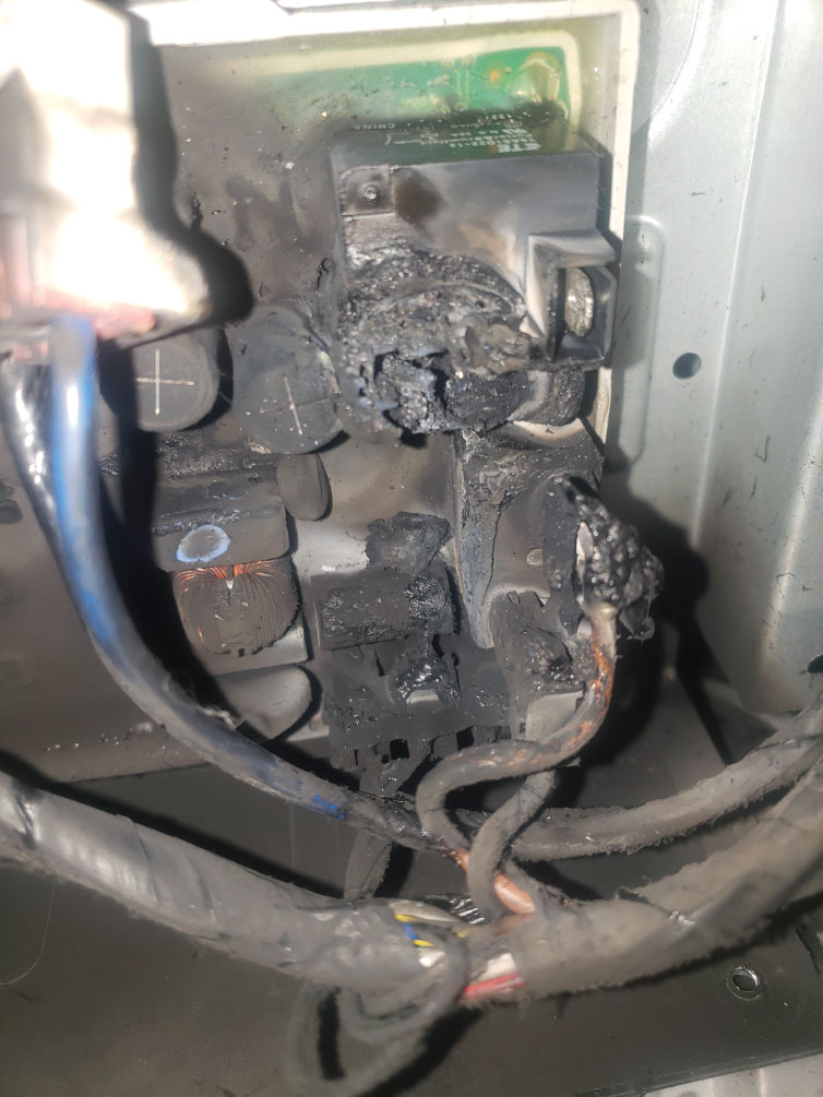 burnt control board
