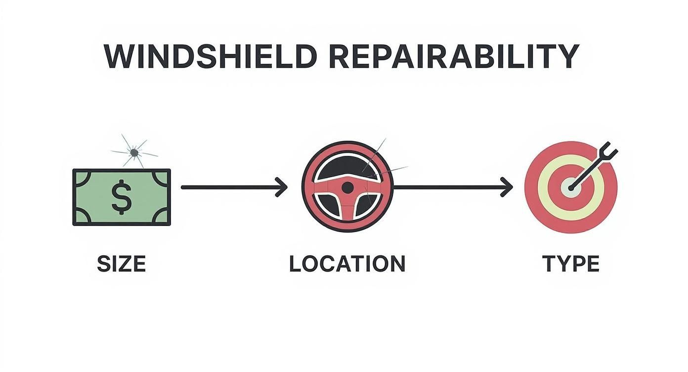 Infographic about can a cracked windshield be fixed