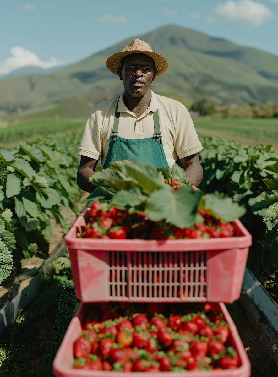 man with farm harvest