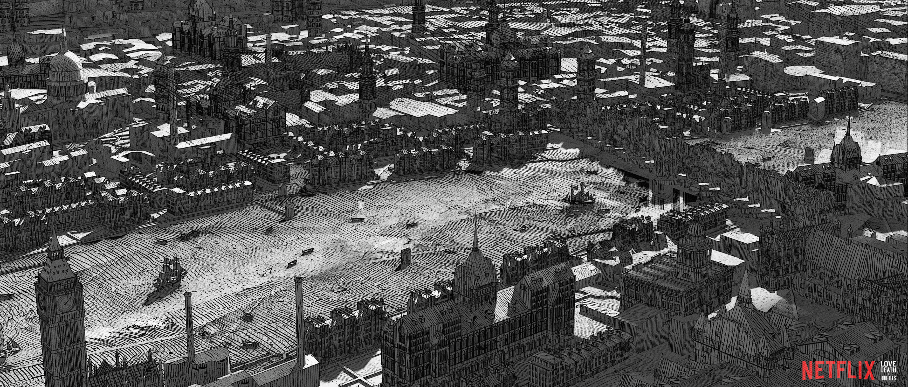 For He Can Creep concept art – detailed scene exploring myth and physical world tension